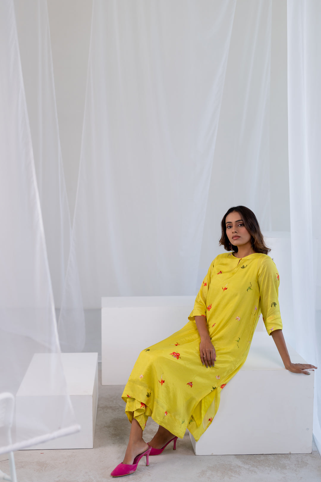 Citrus Flame Kurta