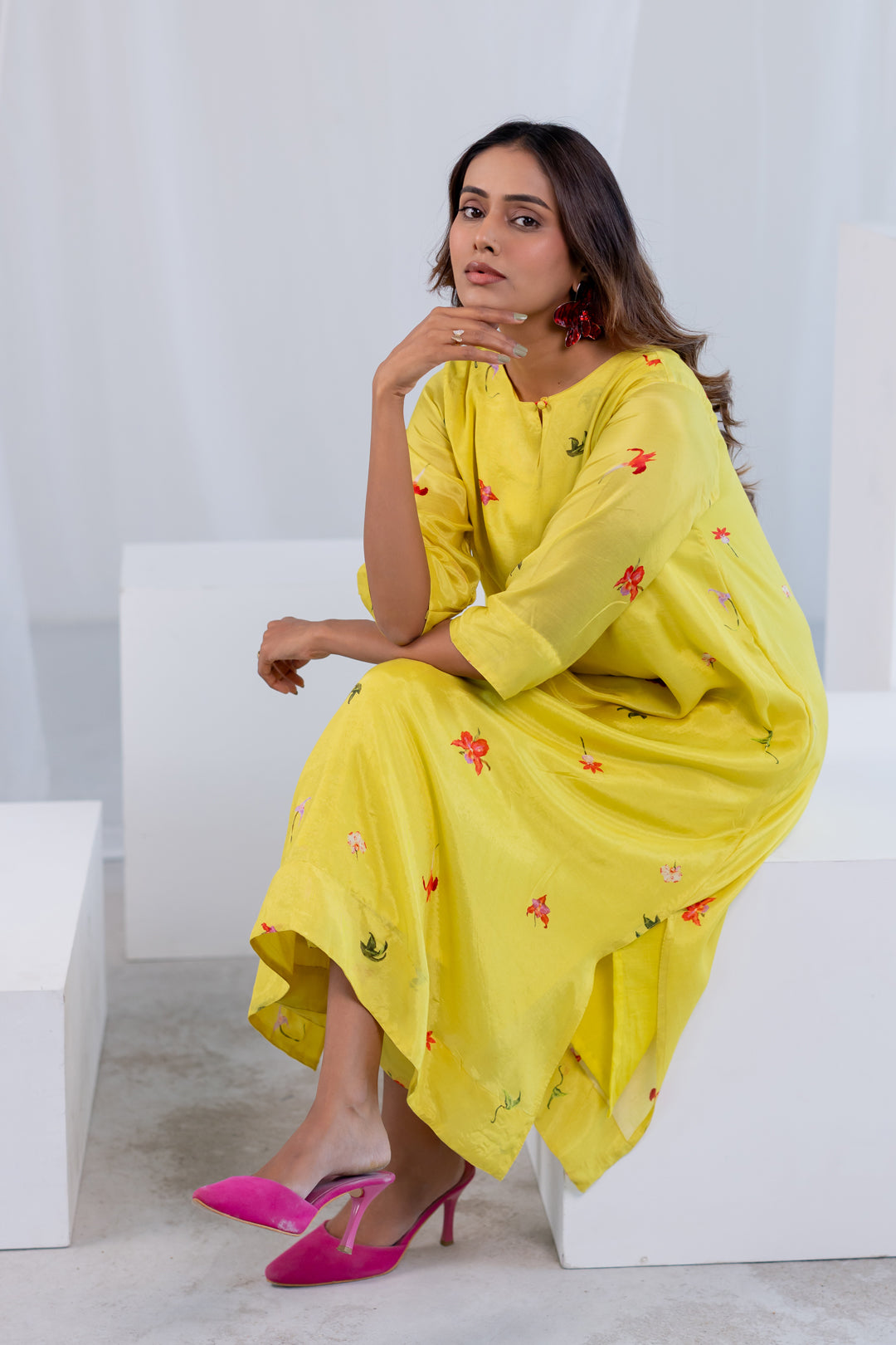 Citrus Flame Kurta