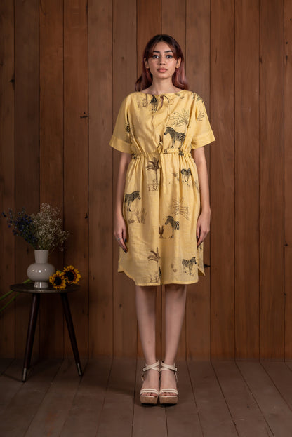 Zebra and palms kaftan