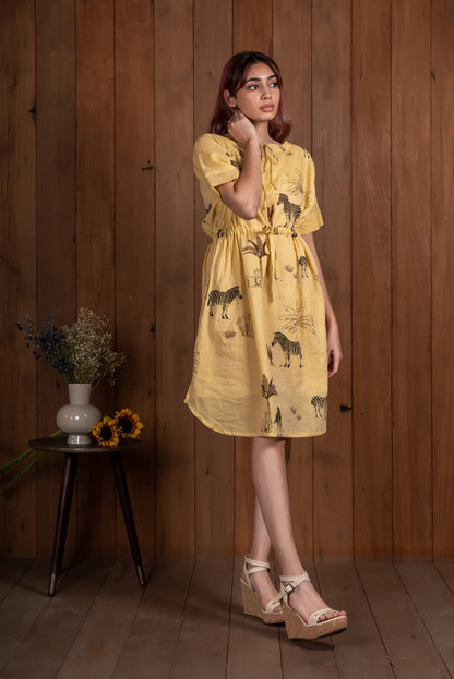 Zebra and palms kaftan