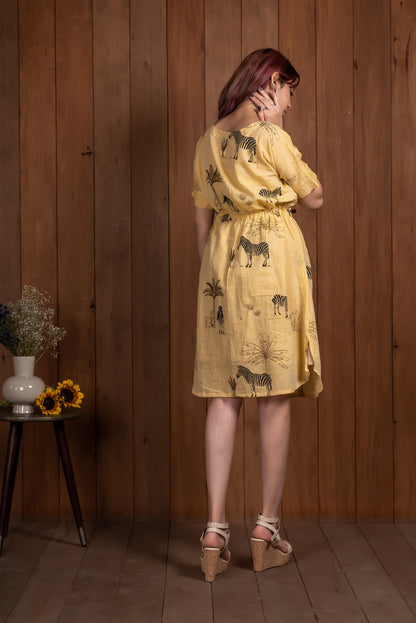 Zebra and palms kaftan