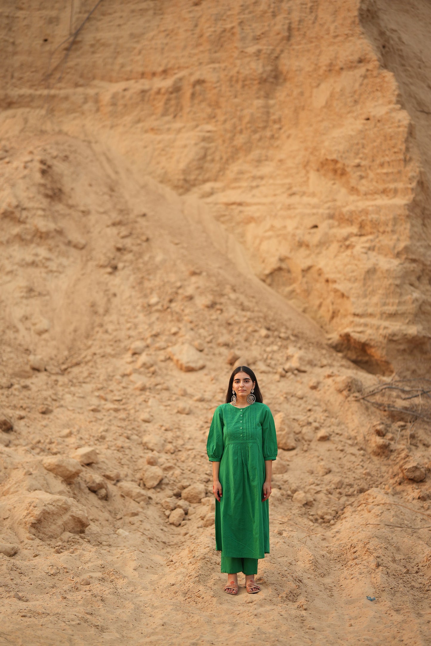 Mystic Green Kurta Set with Dupatta