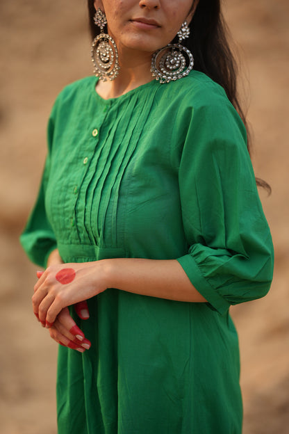 Mystic Green Kurta Set with Dupatta