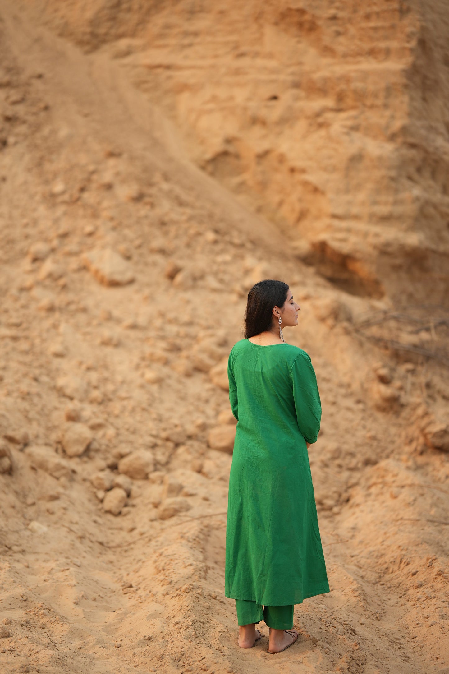 Mystic Green Kurta Set with Dupatta