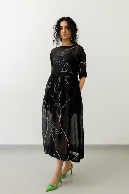 Black Bandhani Dress