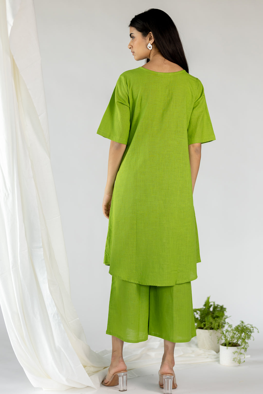 Palm green tunic set