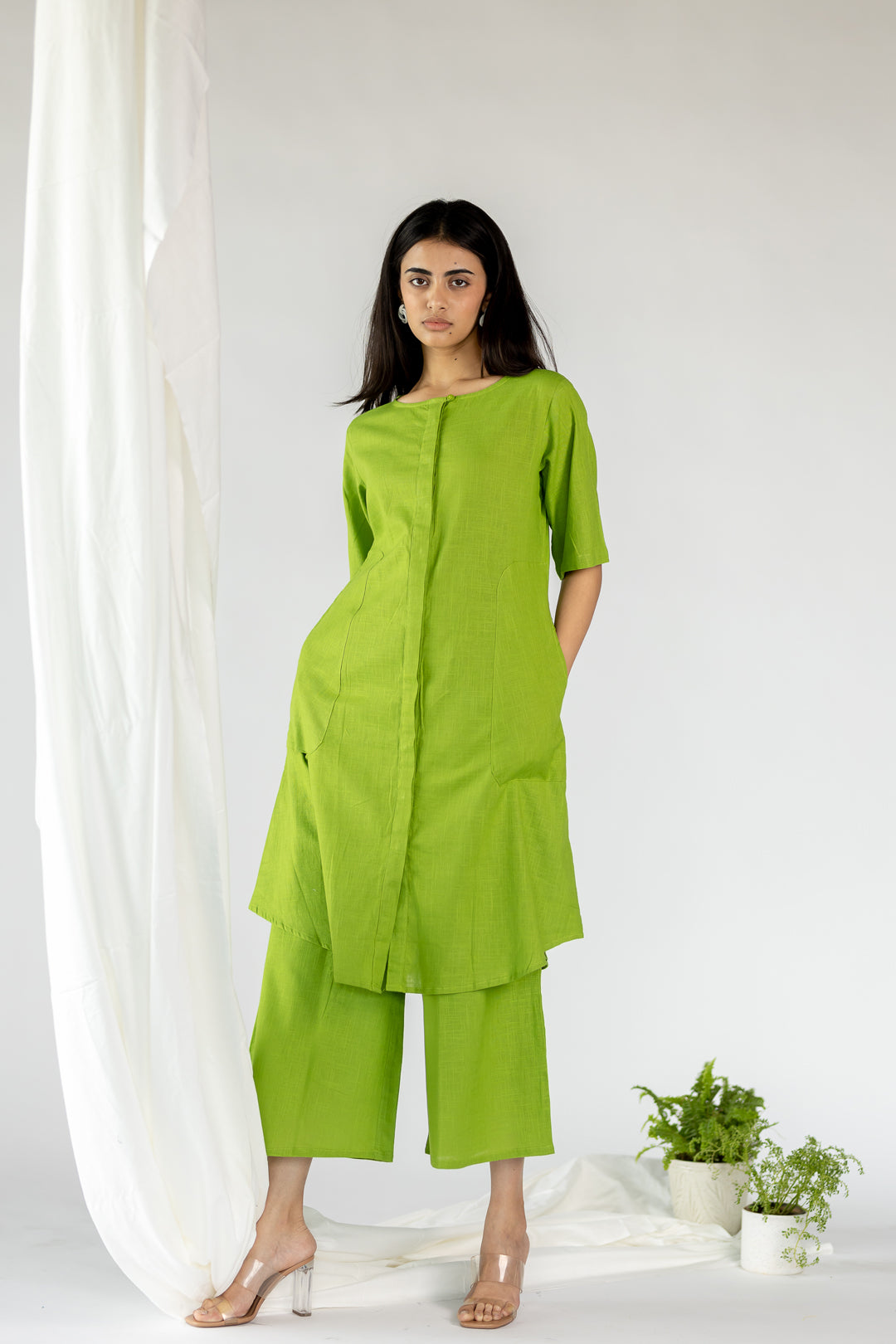 Palm green tunic set