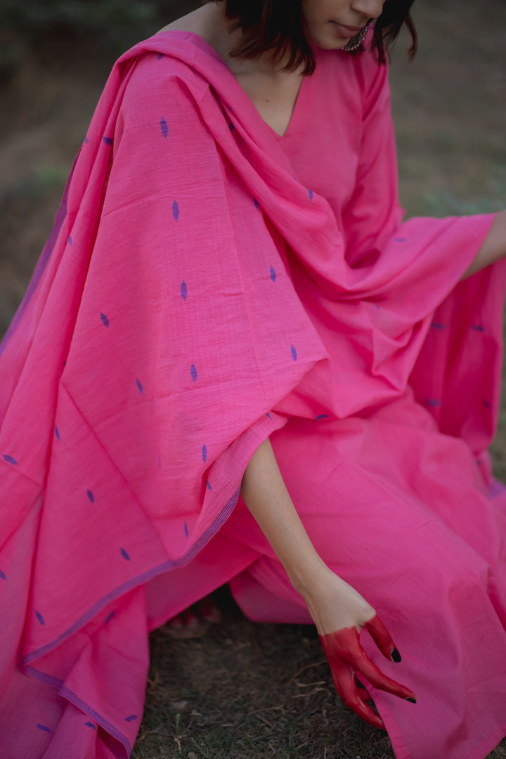 Rani Pink Mulmul Dupatta