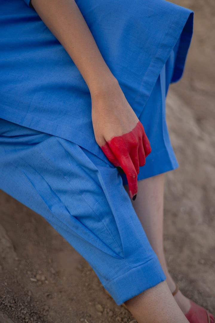 Blue Kurta Set with Dupatta