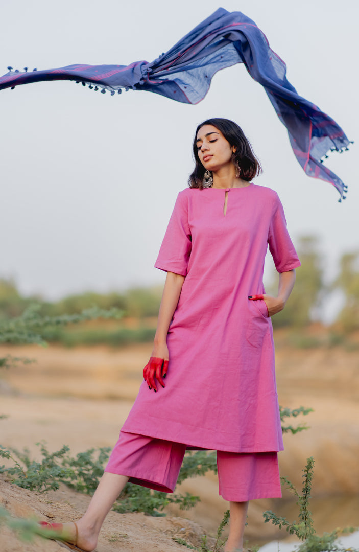 Lilac Kurta and Culottes Set – Silai Studio